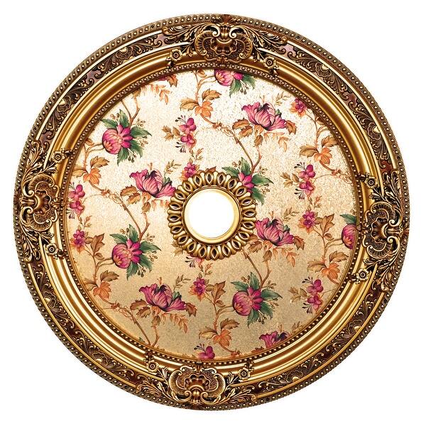 Artistry Lighting, Round 36" Antique Gold Ceiling Medallion Vintage